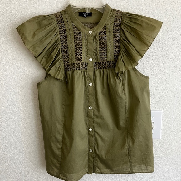 Rails Louelle top with ruffle sleeves, XS - Picture 1 of 4